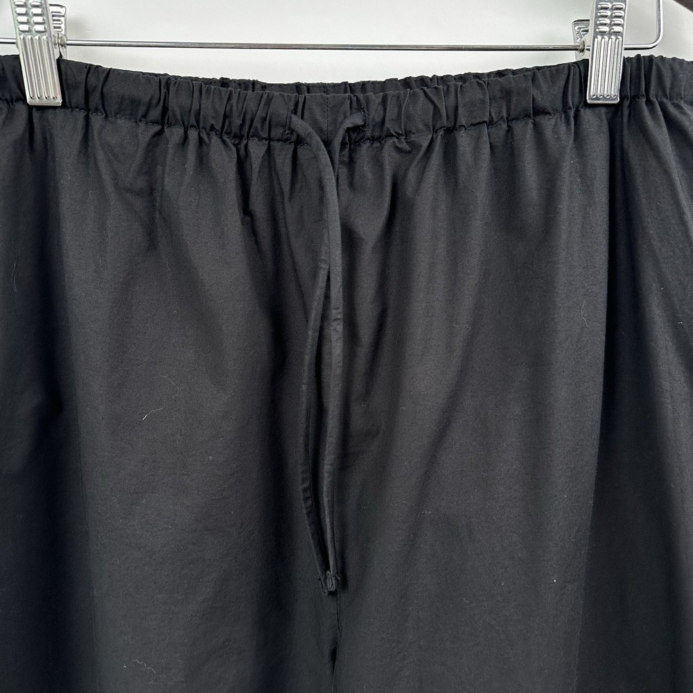Banana Republic Cotton Poplin Pull-On Pants Large Black High Rise NWT Pockets - Picture 8 of 14
